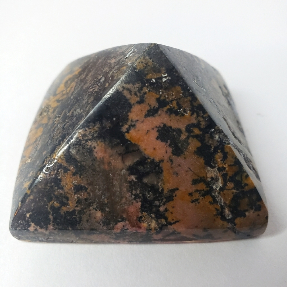 Rhodonite Pyramid Carving